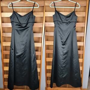 VINTAGE Watters & Watters Black Beaded Formal Dress, Sz 10